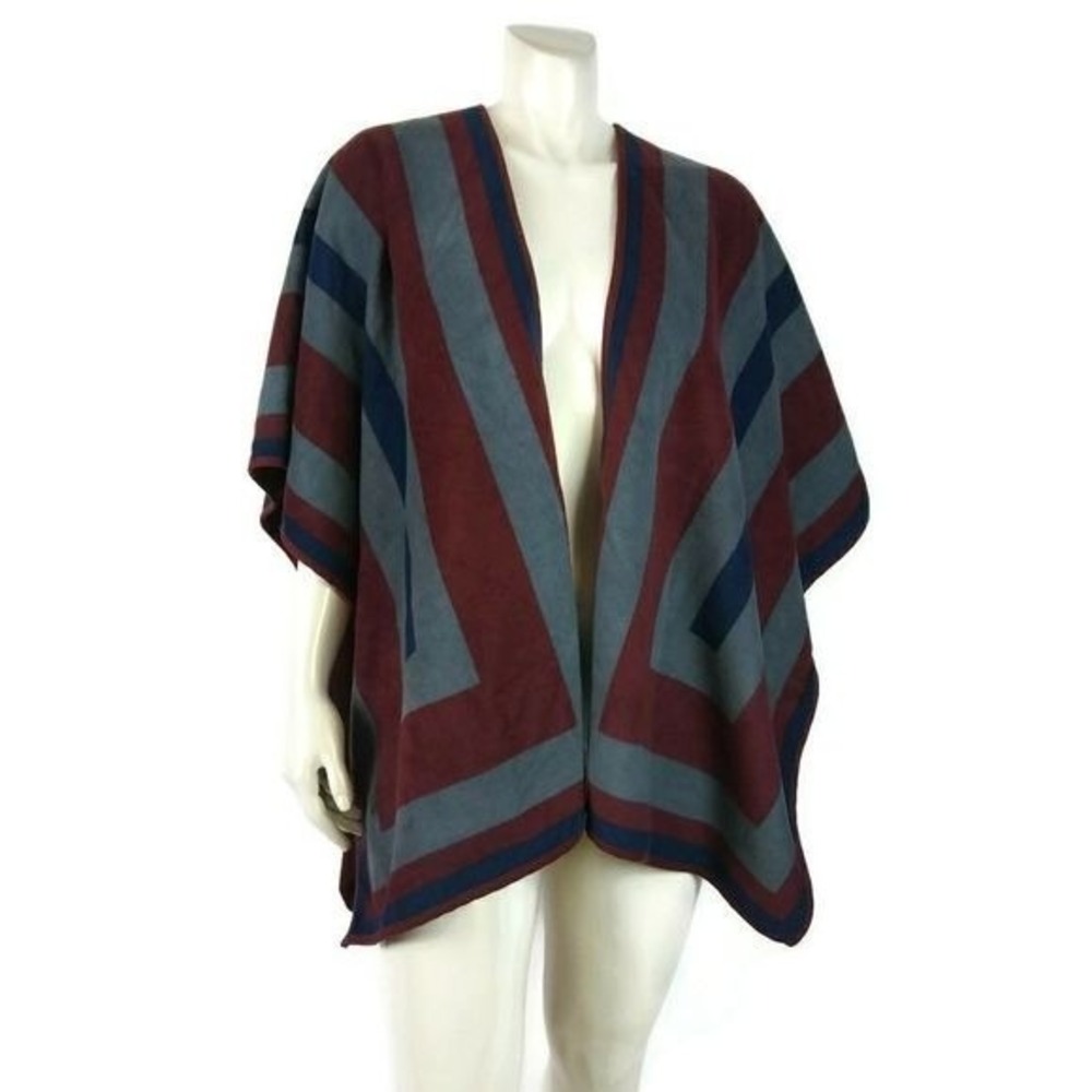 Fall Winter‎ WOOLRICH Shawl Poncho Block Color